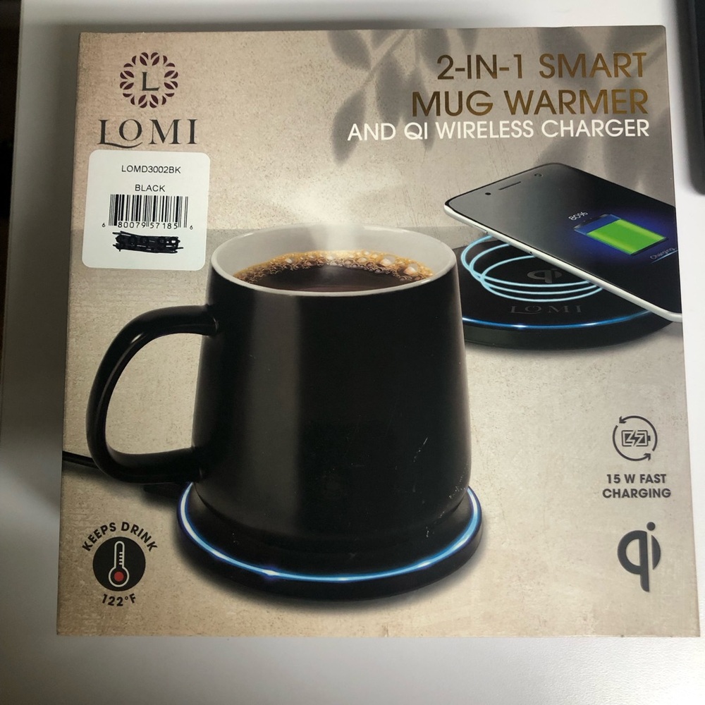 2-in-1 Mug Warmer with 15W Qi Wireless Charger